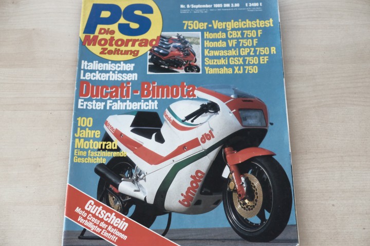 Deckblatt PS Sport Motorrad (09/1985)